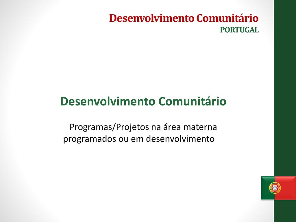 Desenvolvimento Comunitário PORTUGAL