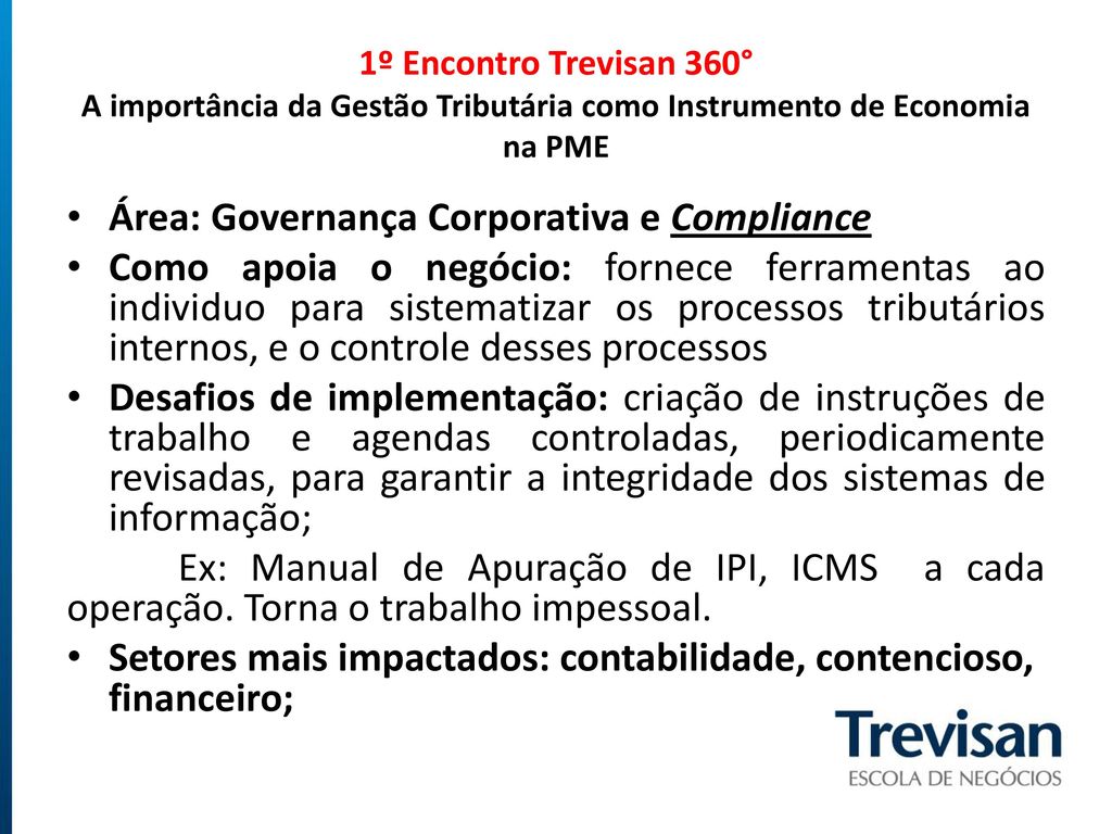 Área: Governança Corporativa e Compliance