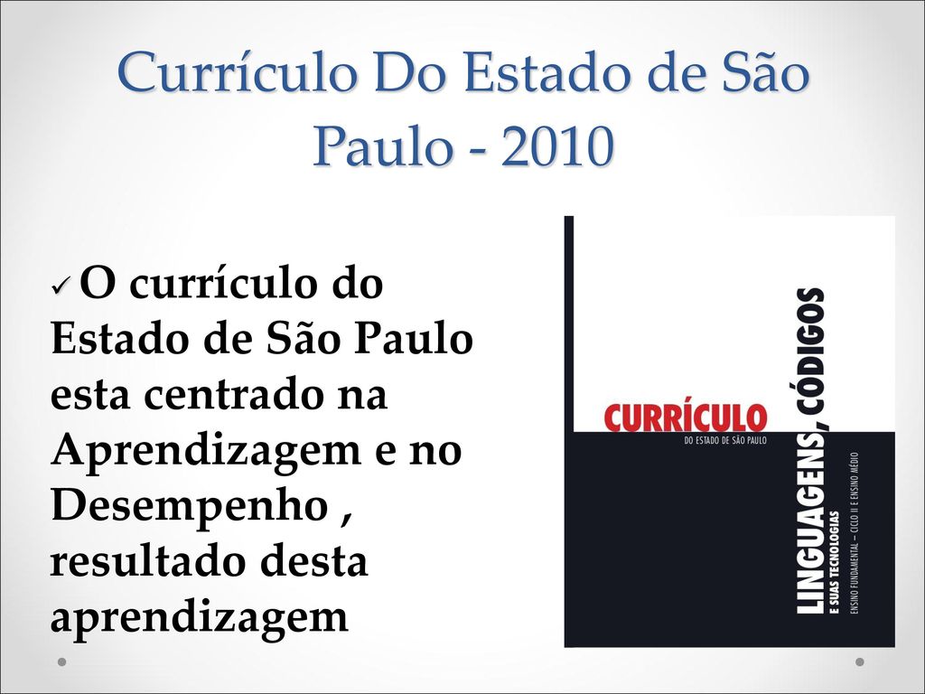 Currículo Do Estado de São Paulo