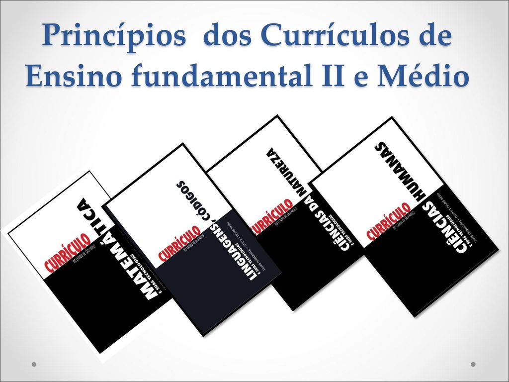 Princípios dos Currículos de Ensino fundamental II e Médio