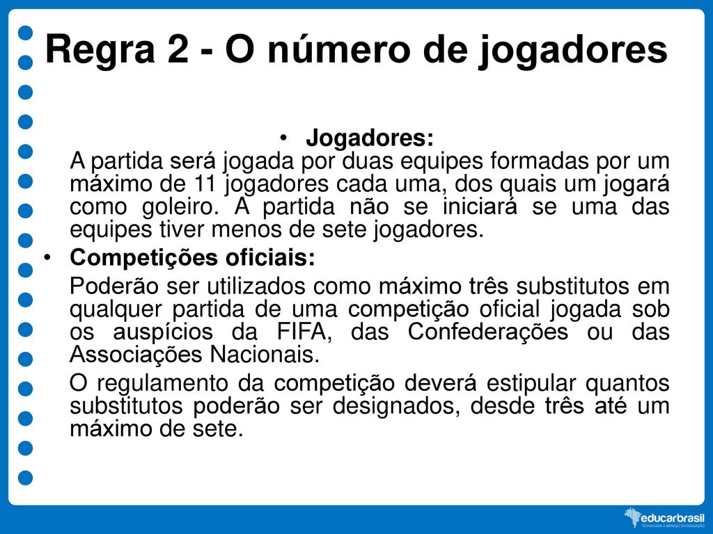 Principais Regras do Futebol de Campo - ppt carregar