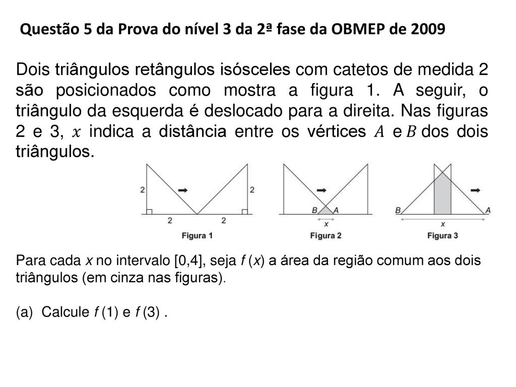 Questão 5 da Prova do nível 3 da 2ª fase da OBMEP de 2009