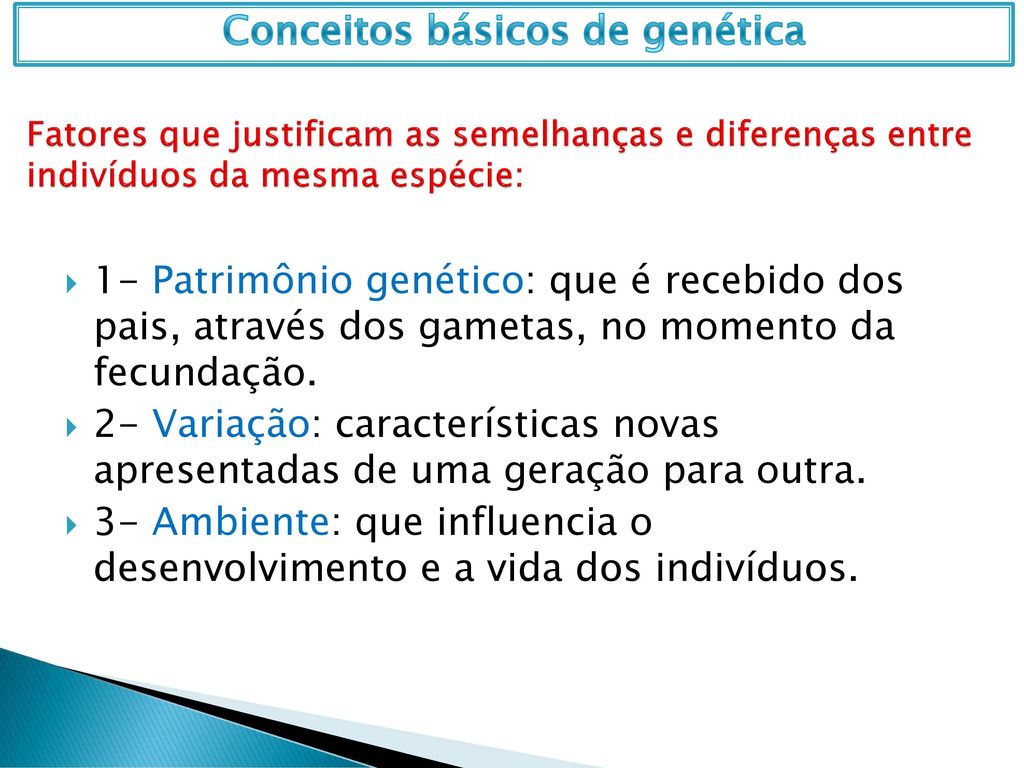 Conceitos básicos de genética