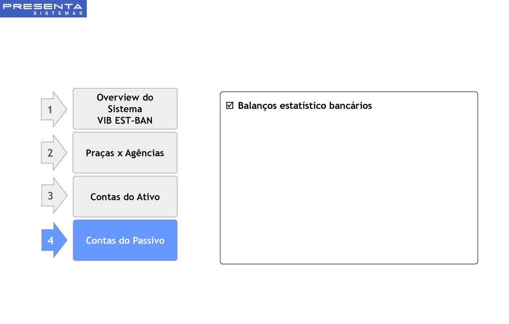 Overview do Sistema Balanços estatístico bancários VIB EST-BAN