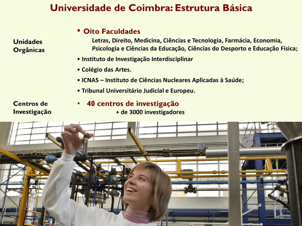 Universidade de Coimbra: Estrutura Básica