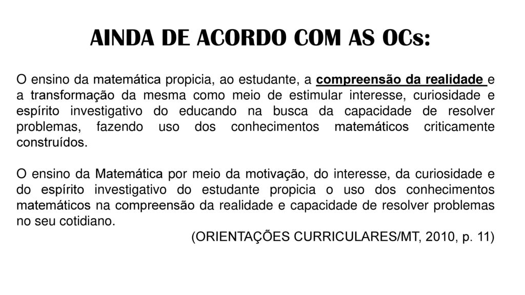 AINDA DE ACORDO COM AS OCs: