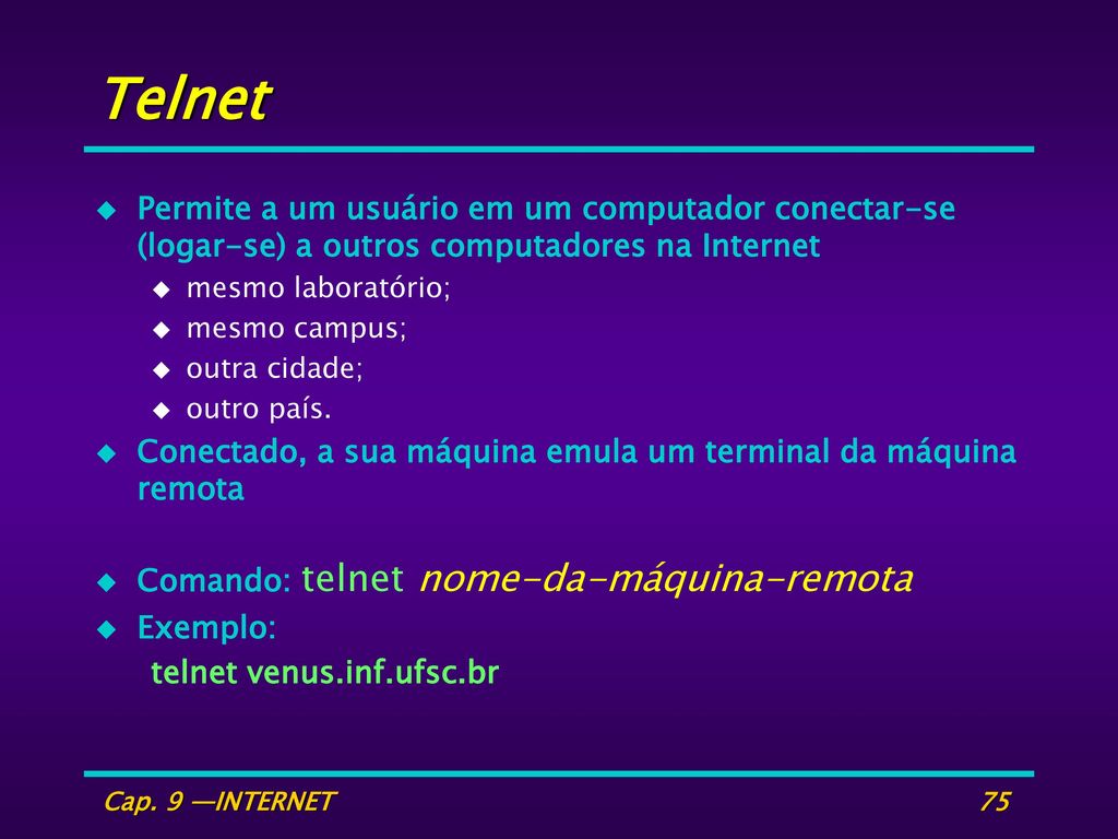 Como efetuar o comando Telnet ? - RedeHost