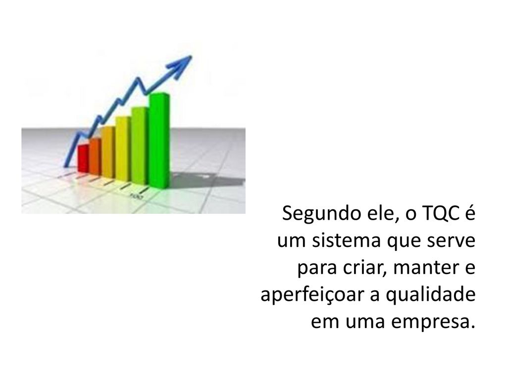 Segundo ele, o TQC é um sistema que serve para criar, manter e aperfeiçoar a qualidade em uma empresa.