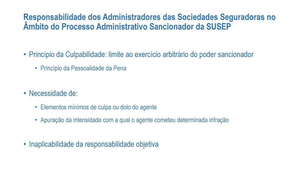 Responsabilidade dos Administradores das Sociedades Seguradoras no Âmbito do Processo Administrativo Sancionador da SUSEP