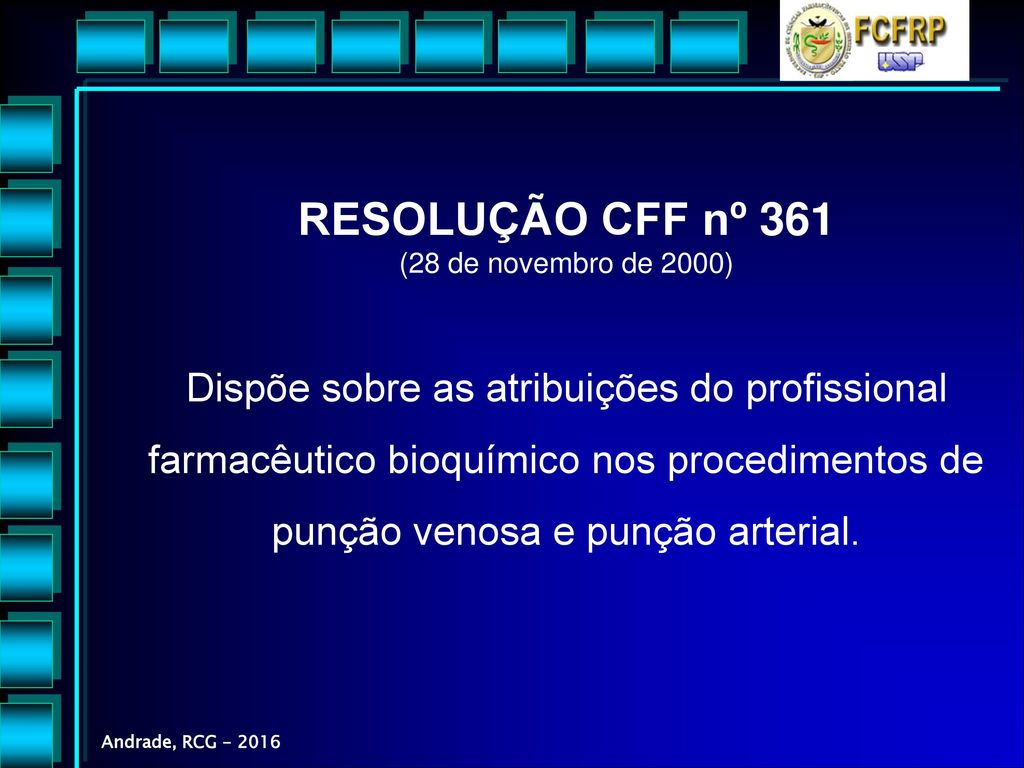 RESOLUÇÃO CFF nº 361 (28 de novembro de 2000)