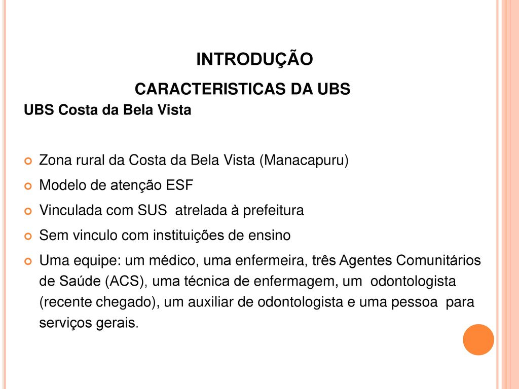 CARACTERISTICAS DA UBS