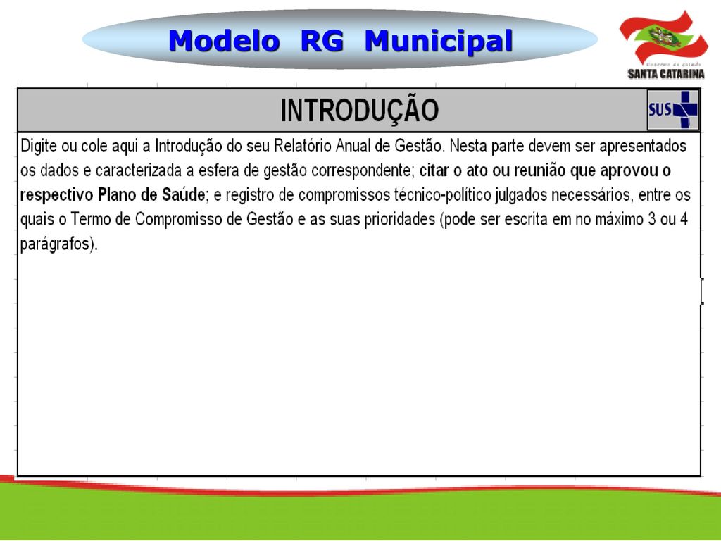 Modelo RG Municipal