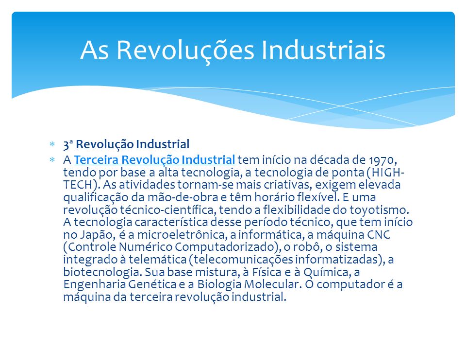 As Revoluções Industriais