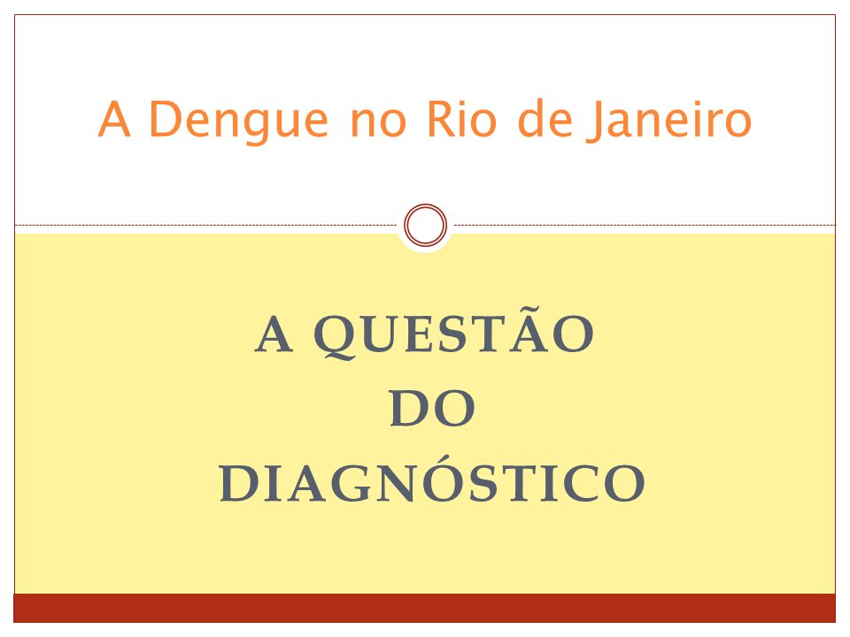 A Dengue no Rio de Janeiro