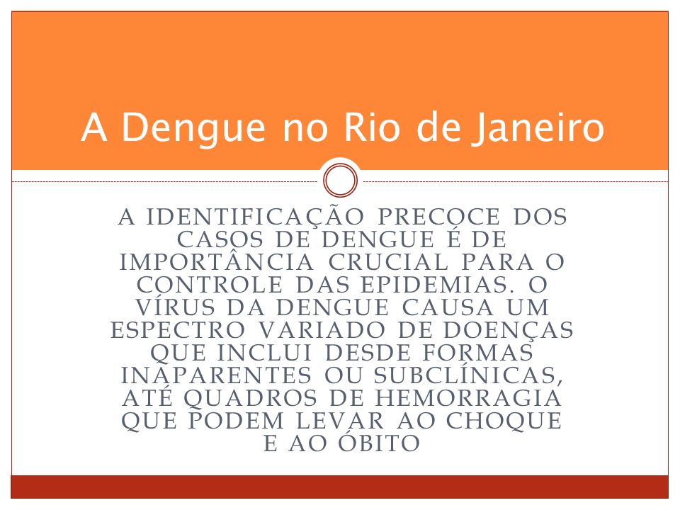 A Dengue no Rio de Janeiro