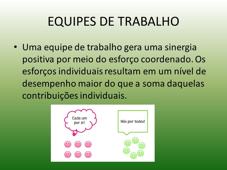 EQUIPES DE TRABALHO