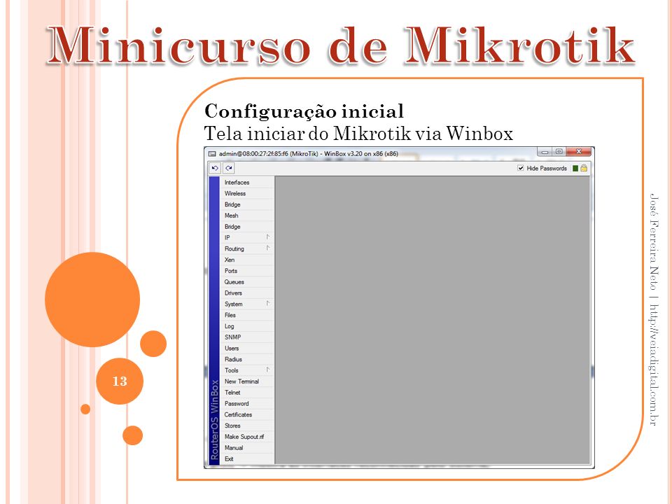 Minicurso de Mikrotik Configuração inicial
