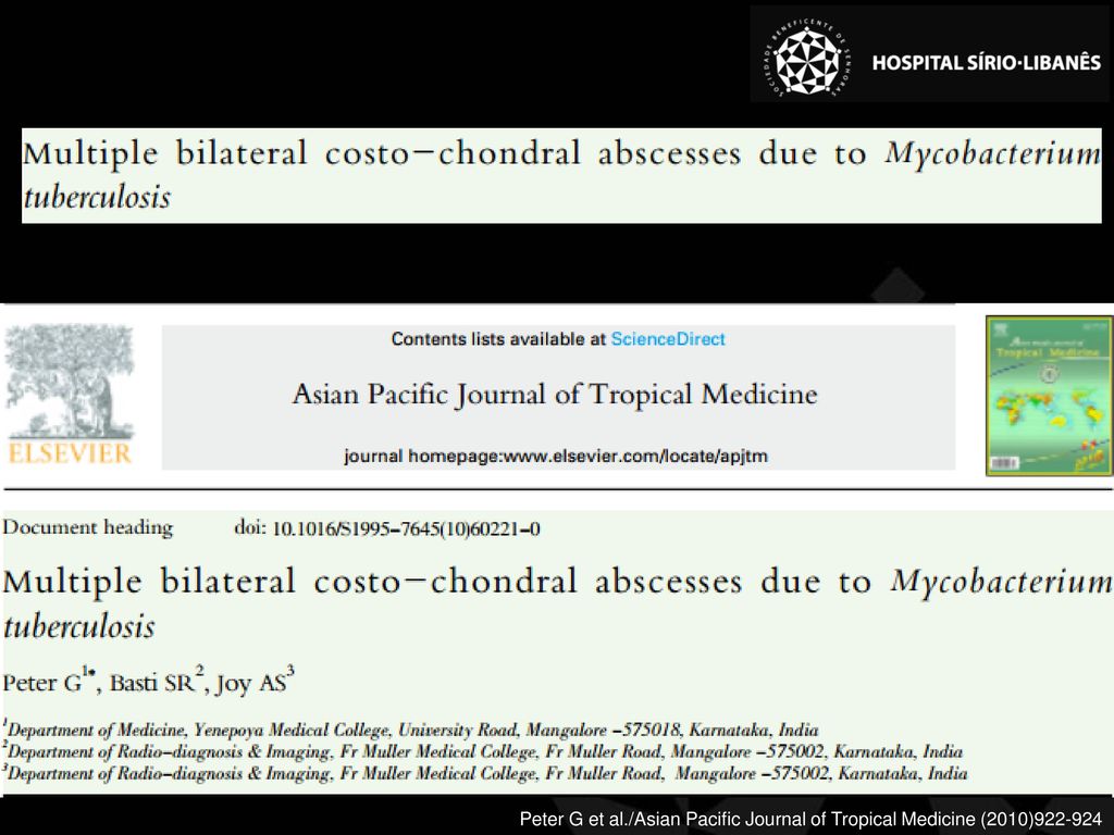 Peter G et al./Asian Pacific Journal of Tropical Medicine (2010)