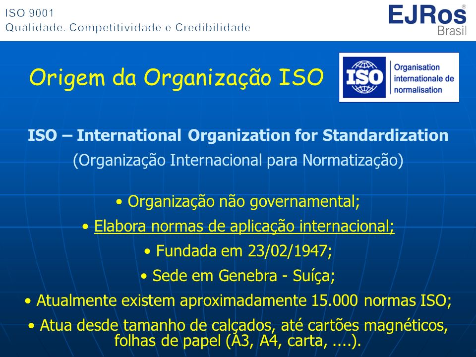 ISO – International Organization for Standardization