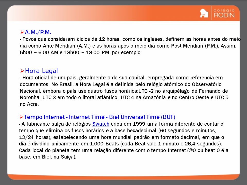 Tempo Internet - Internet Time - Biel Universal Time (BUT)