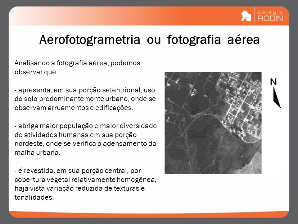 Aerofotogrametria ou fotografia aérea