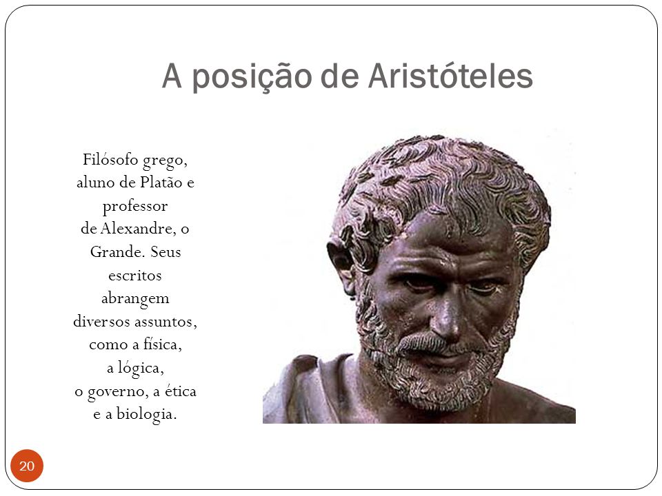 A posição de Aristóteles