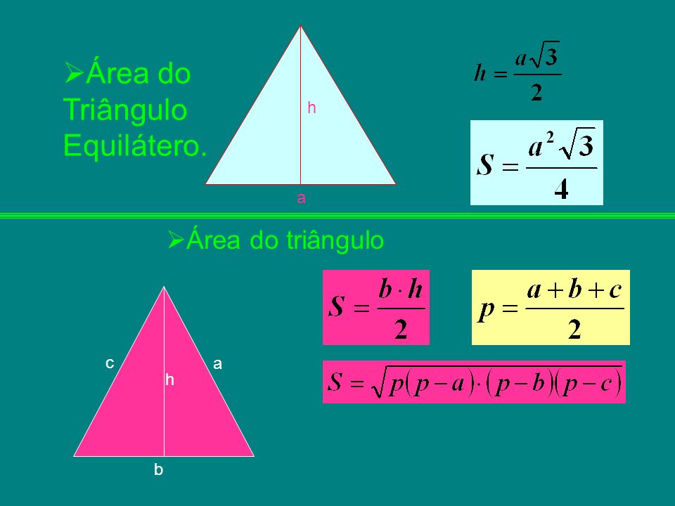 Área do Triângulo Equilátero.