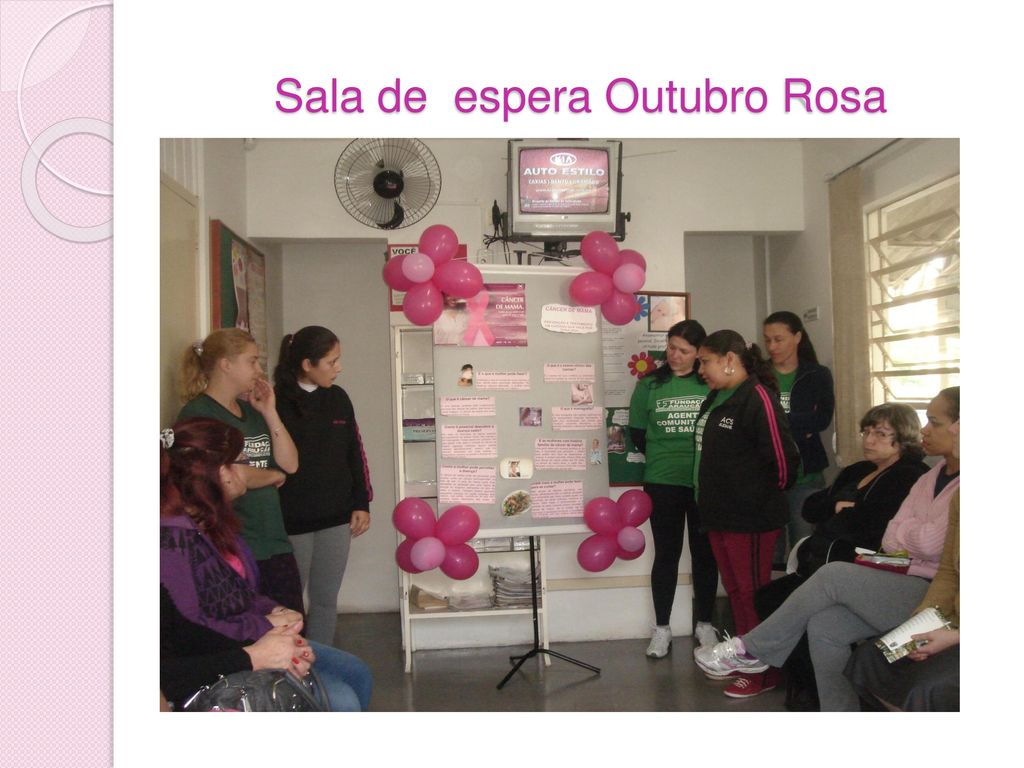 Sala de espera Outubro Rosa