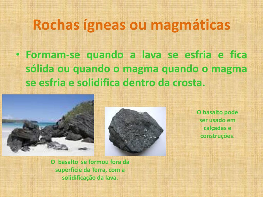 Rochas ígneas ou magmáticas