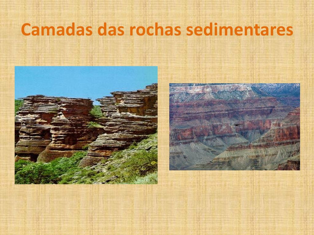 Camadas das rochas sedimentares