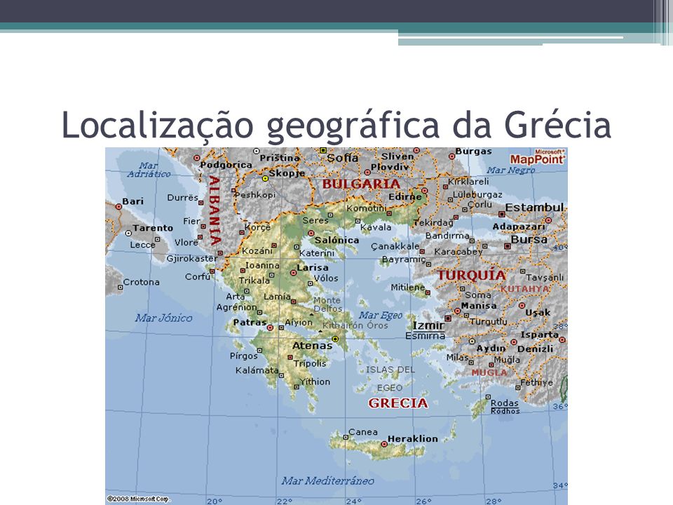 Localização geográfica da Grécia