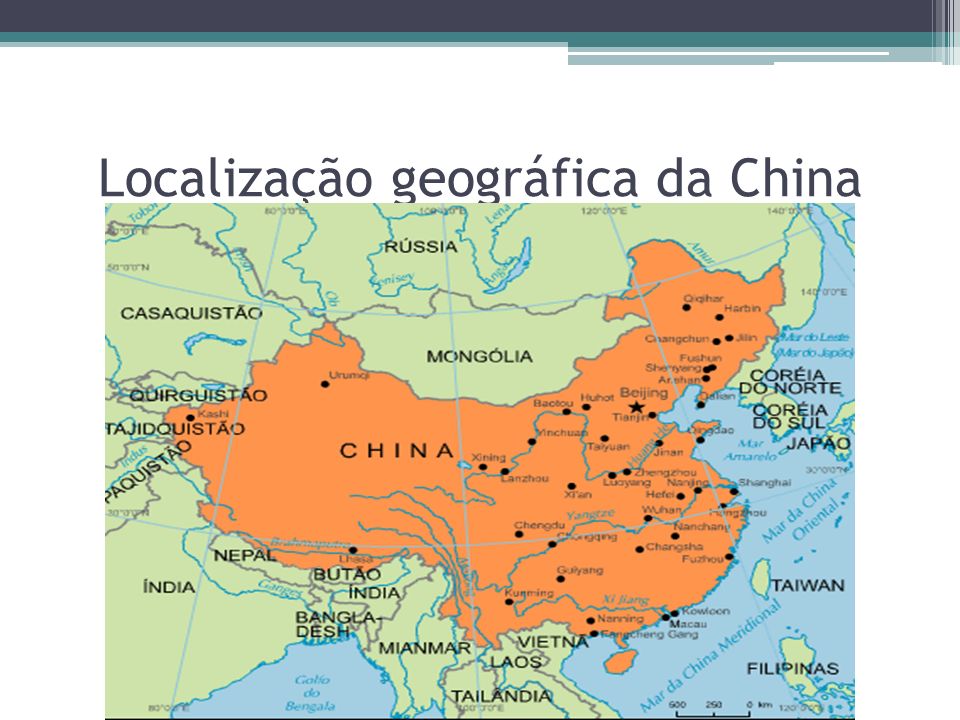 Localização geográfica da China