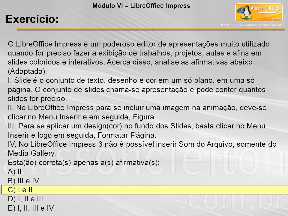 Módulo VI – LibreOffice Impress