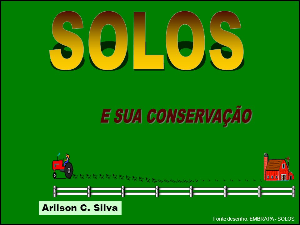 SOLOS E SUA CONSERVAÇÃO Arilson C. Silva