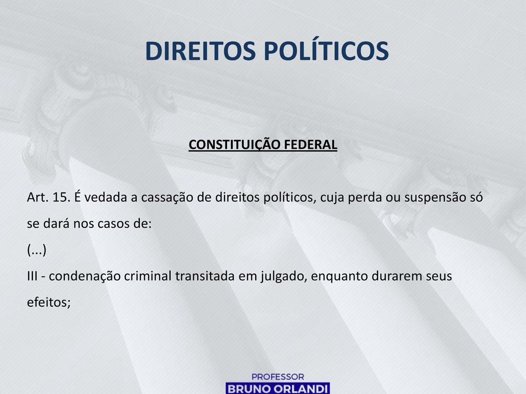 DIREITOS POLÍTICOS CONSTITUIÇÃO FEDERAL