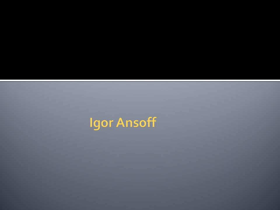 Igor Ansoff