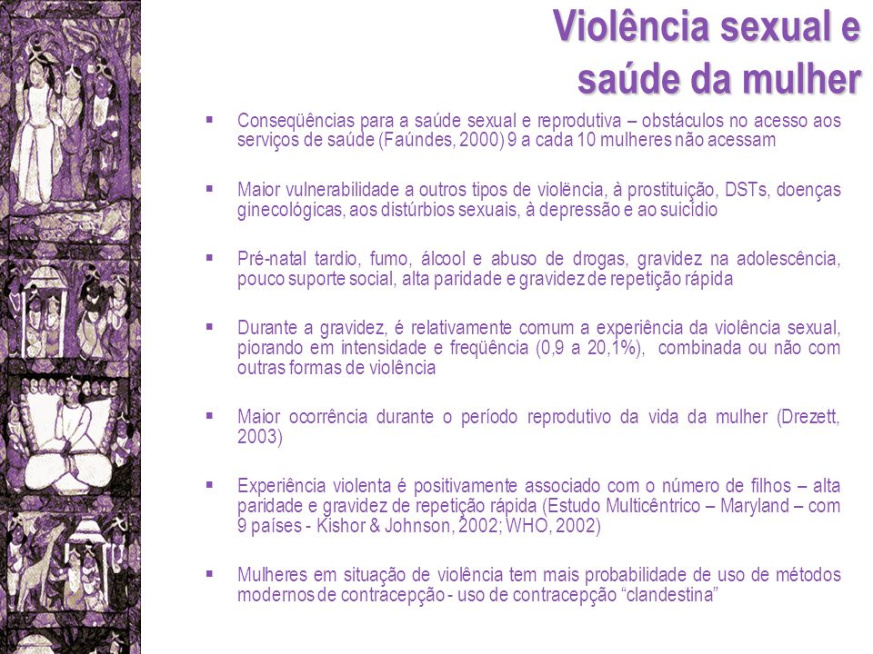 Gênero numa perspectiva relacional: caminhos possíveis para adequação dos  serviços de saúde às vitimas de violência sexual Profª Drª Ludmila F.  Cavalcanti. - ppt carregar