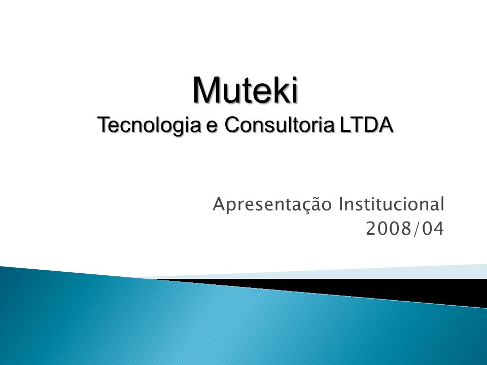 Apresentação Institucional 2008/04