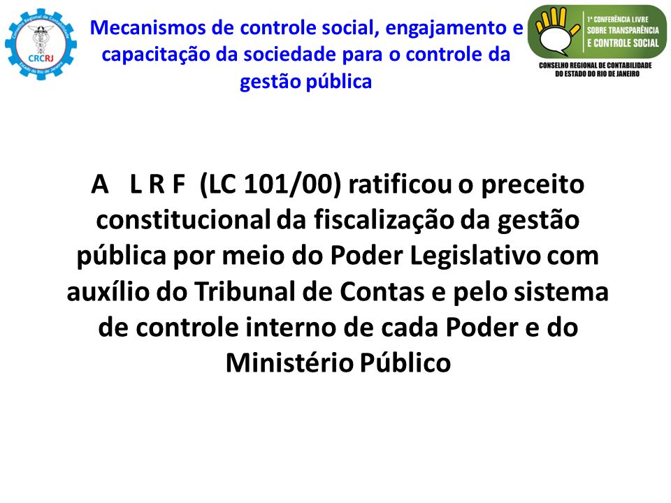 Mecanismos de controle social, engajamento e capacitação da sociedade para o controle da gestão pública
