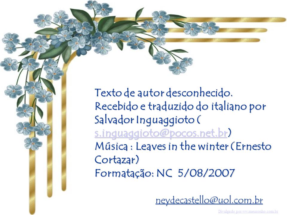 Música : Leaves in the winter (Ernesto Cortazar)