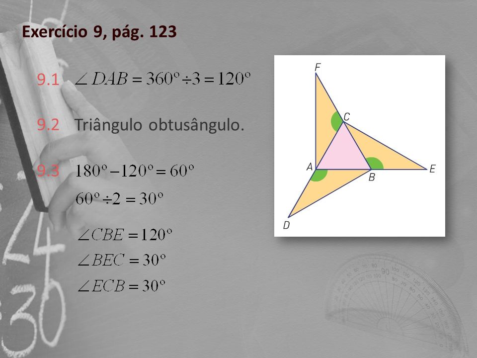 Exercício 9, pág Triângulo obtusângulo. 9.3