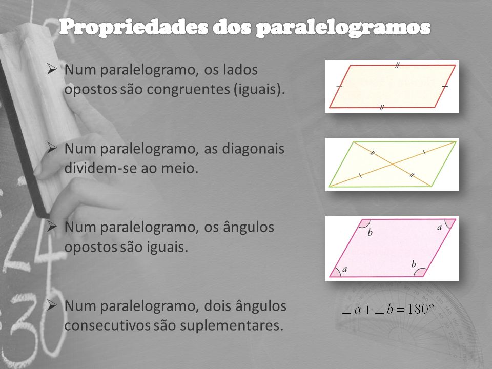 Propriedades dos paralelogramos