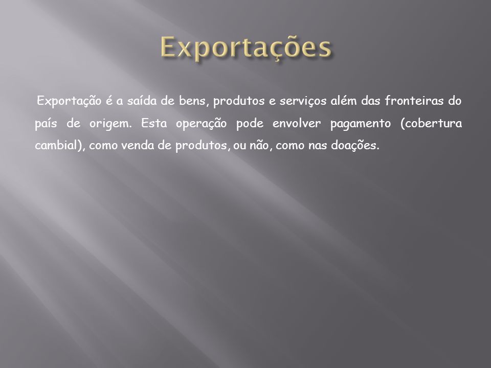 Exportações