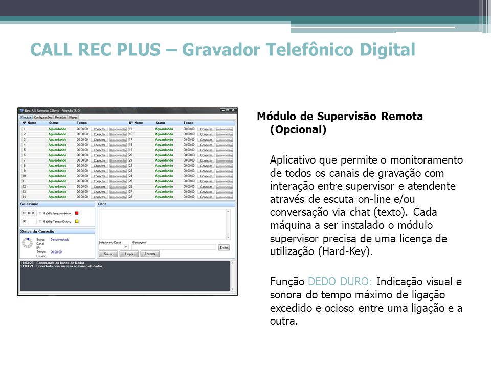 CALL REC PLUS – Gravador Telefônico Digital