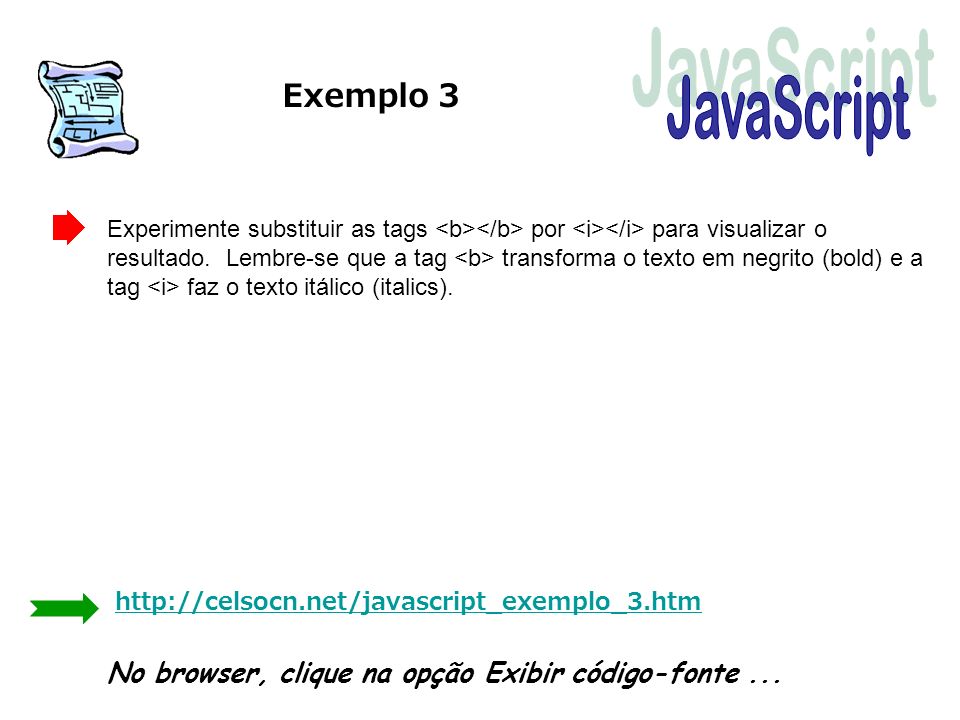 Exemplo 3 JavaScript.