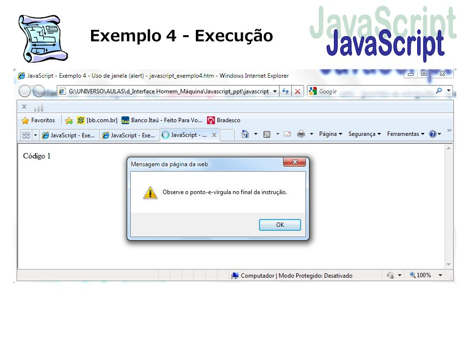 Exemplo 4 - Execução JavaScript