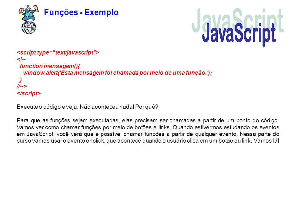 JavaScript Funções - Exemplo