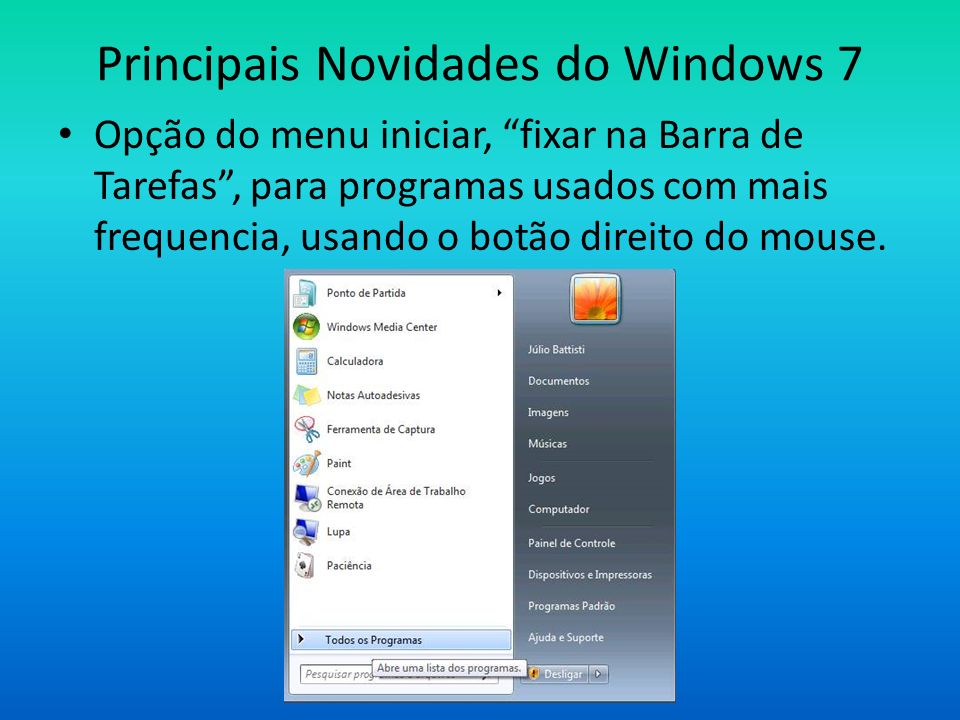 Principais Novidades do Windows 7