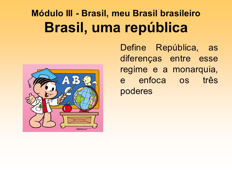 Módulo III - Brasil, meu Brasil brasileiro Brasil, uma república