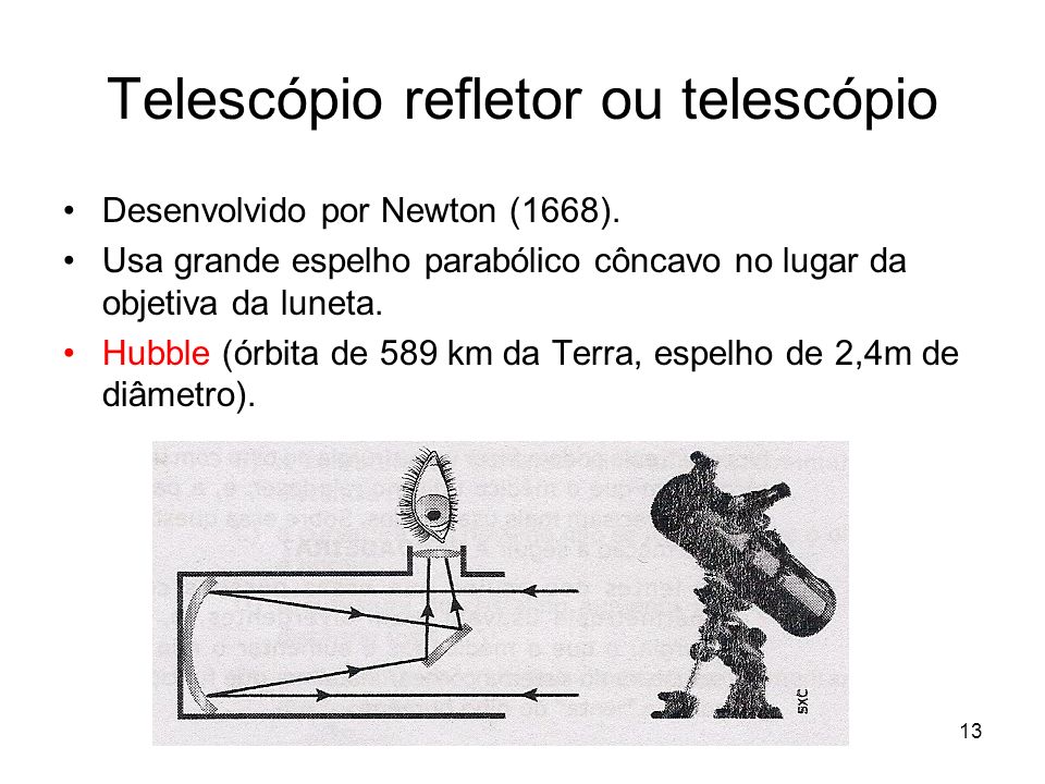 Telescópio refletor ou telescópio